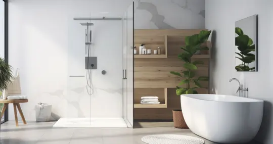 Modernes Badezimmer nach Komplettmodernisierung