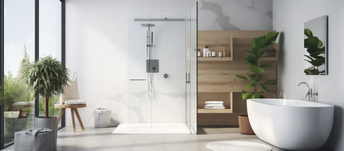 Modernes Badezimmer nach Komplettmodernisierung