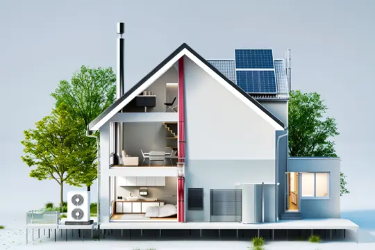 Haus-Simulation mit  regenerative Energien
