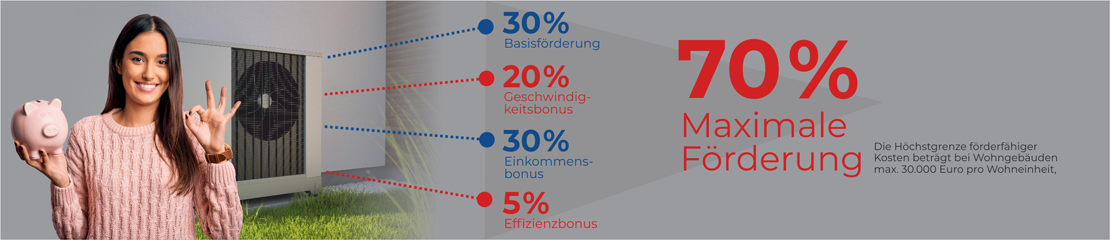 Übersicht der aktuellen Förderung  für die Heizungsmodernisierung